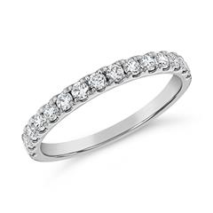 Brilladia Half Eternity Ring: 15 Brillanten 0,50 ct, Weißgold oder 950 Platin, TW/SI Unkategorisiert online kaufen