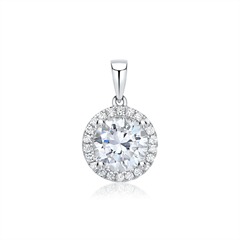 Brilladia Halo-Anhänger 18K Weißgold, 22 Brillanten 0,14 ct & Hauptdiamant 1,00 ct Unkategorisiert online kaufen