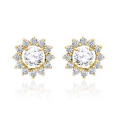 Brilladia Halo-Ohrstecker, 26 Brillanten, ca. 1,02 ct, 585/750 Gelbgold Unkategorisiert online kaufen