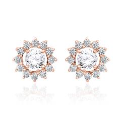 Brilladia Halo-Ohrstecker mit 26 Brillanten, ca. 1,02 ct, aus 14- oder 18-karätigem Roségold Unkategorisiert online kaufen