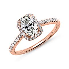 Brilladia Halo-Ring 750 Roségold mit 44 Brillanten und 0,75-ct-GIA-Diamant Unkategorisiert online kaufen