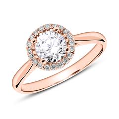 Brilladia Halo-Verlobungsring aus 750 Roségold mit 21 Diamanten, ca. 1,13 ct Unkategorisiert online kaufen