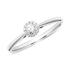 Brilladia Haloring 750 Weißgold – Hauptdiamant & 12 Brillanten, ca. 0,15 ct, TW/SI Unkategorisiert online kaufen