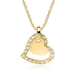 Brilladia Herz-Halskette aus 585er Gold mit 21 Brillanten, 0,17 ct, Top Wesselton, small inclusions Unkategorisiert online kaufen