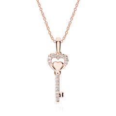 Brilladia Herz-Schlüsselkette, 19 Brillanten, ca. 0,07 ct, 750 Roségold Unkategorisiert online kaufen