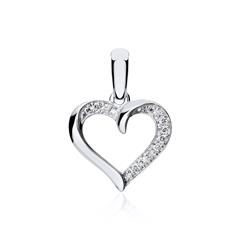 Brilladia Herzanhänger 750 Weißgold mit 15 Brillanten, ca. 0,04 ct, Top Wesselton, small inclusions Unkategorisiert online kaufen