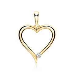 Brilladia Herzanhänger aus 585 Gold mit 1 Brillant, ca. 0,04 ct, TW/SI Unkategorisiert online kaufen