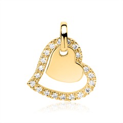 Brilladia Herzanhänger aus 585 Gold mit 21 Brillanten, ca. 0,17 ct, Top Wesselton, small inclusions Unkategorisiert online kaufen