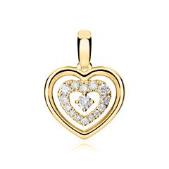 Brilladia Herzanhänger aus 750er Gold mit 15 Brillanten, 0,18 ct, Top Wesselton, small inclusions Unkategorisiert online kaufen