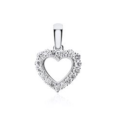 Brilladia Herzanhänger mit 18 Brillanten, 0,23 ct, 750 Weißgold Unkategorisiert online kaufen