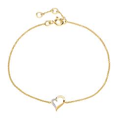 Brilladia Herzarmband aus 585 Gold mit 11 Brillanten, 0,03 ct Unkategorisiert online kaufen