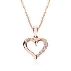Brilladia Herzkette, 15 Brillanten 0,04 ct, 750 Roségold Unkategorisiert online kaufen