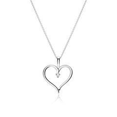 Brilladia Herzkette 585 Weißgold, 1 Diamant 0,01 ct TW/SI Unkategorisiert online kaufen