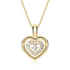 Brilladia Herzkette 750 Gold, 15 Brillanten, 0,18 ct TW/SI Unkategorisiert online kaufen