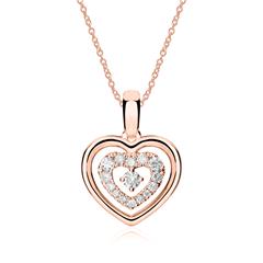 Brilladia Herzkette aus 18K Roségold, 15 Brillanten 0,14 ct Unkategorisiert online kaufen