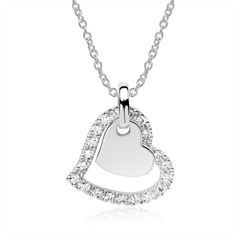 Brilladia Herzkette mit 21 Brillanten, 0,17 ct, 585 Weißgold, Top Wesselton/SI Unkategorisiert online kaufen