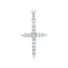 Brilladia Kreuz-Anhänger mit 16 Brillanten 0,19 ct aus 750 Weißgold, Top Wesselton/SI Unkategorisiert Produktbild