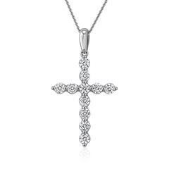 Brilladia Kreuzkette 14/18 K Weißgold, 11 Brillanten 0,74 ct Unkategorisiert online kaufen