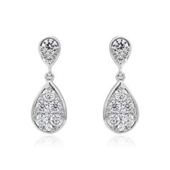Brilladia Ohrstecker, 28 Brillanten 0,65 ct TW/SI, Weißgold/Platin Unkategorisiert online kaufen