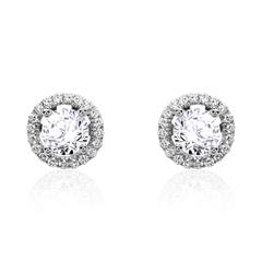 Brilladia Ohrstecker aus 585 Weißgold mit 2 Brillanten (ca. 1,00 ct) und 40 Diamanten (ca. 0,26 ct) Unkategorisiert online kaufen