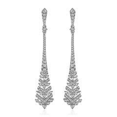Brilladia Ohrstecker in Ohrhänger-Optik, 118 Brillanten, 1,79 ct, Weißgold/Platin Unkategorisiert online kaufen