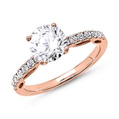 Brilladia Ring 585 Roségold – 14 Brillanten 0,31 ct & GIA-Diamant 1,00 ct Unkategorisiert online kaufen