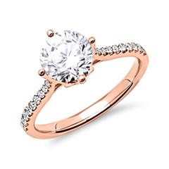 Brilladia Ring aus 750er Roségold mit 22 Brillanten (ca. 0,21 ct) und GIA-Diamant (ca. 1,00 ct) Unkategorisiert online kaufen