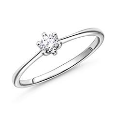 Brilladia Solitärring aus 750 Weißgold mit ca. 0,10 ct Brillant, Top Wesselton, SI Unkategorisiert online kaufen