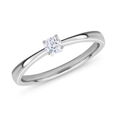 Brilladia Solitärring mit 0,15-ct-Brillant aus 750 Weißgold – Top Wesselton/SI Unkategorisiert Produktbild