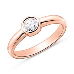 Brilladia Solitärring mit ca. 0,25 ct Brillant aus 750 Roségold, Top Wesselton/SI Unkategorisiert online kaufen