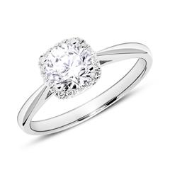 Brilladia Verlobungsring 585 Weißgold mit 20 Brillanten und GIA-Diamant, ca. 0,78 ct Unkategorisiert online kaufen