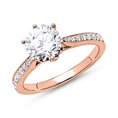 Brilladia Verlobungsring 750er Roségold – 24 Brillanten 0,24 ct & GIA-Diamant ca. 1,00 ct Unkategorisiert online kaufen
