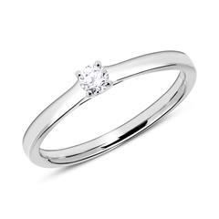 Brilladia Verlobungsring aus 585 Weißgold mit 1 Brillant ca. 0,10 ct, Top Wesselton/SI, gravierbar Unkategorisiert online kaufen