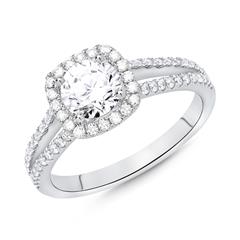 Brilladia Weißgoldring mit 64 Diamanten und GIA-Brillant Unkategorisiert online kaufen