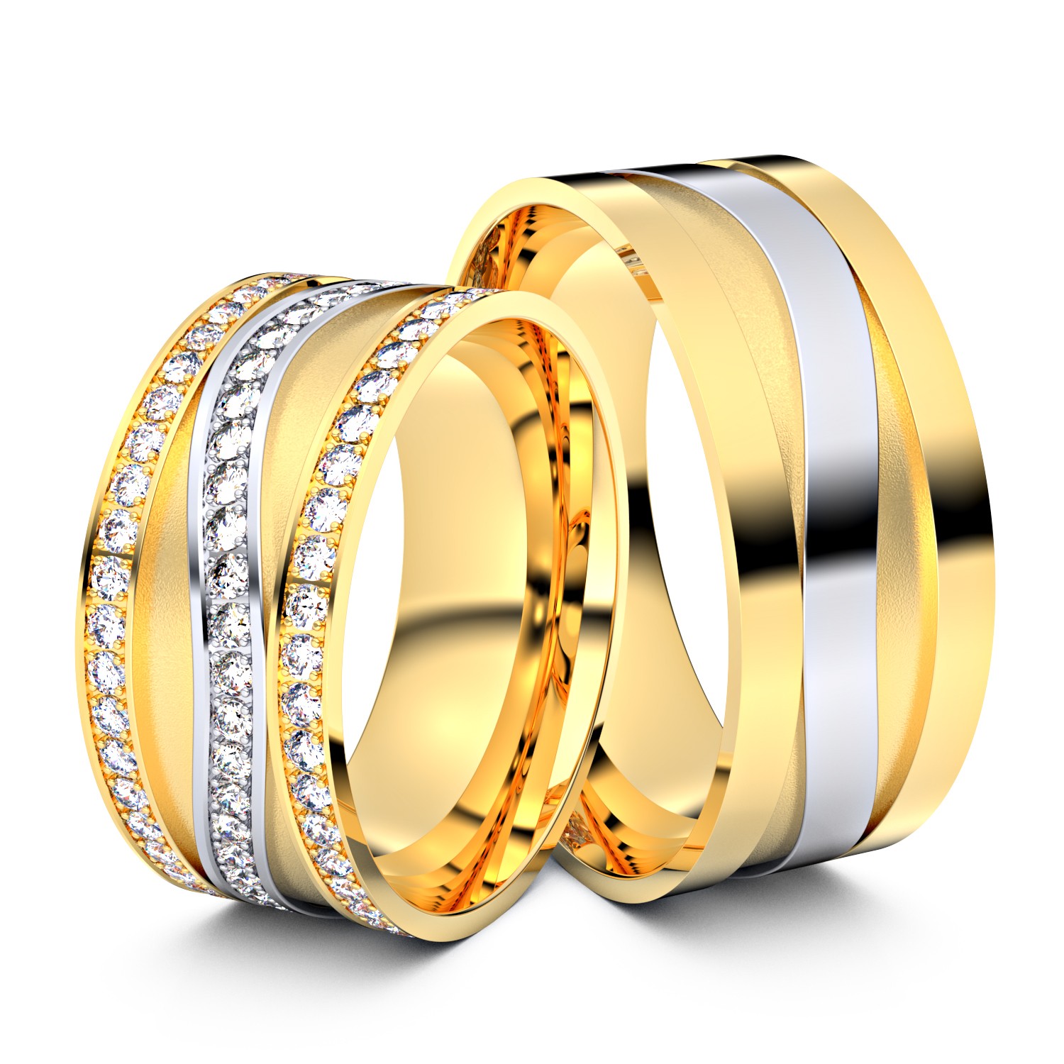 Brillanten-Trauringe 333er Gelbgold-Weißgold – opt. mit Gravur, Farbe, wählbarer Reinheitsstufe & hochwertigem Holzetui Unkategorisiert online kaufen Brillanten-Trauringe 333er Gelbgold-Weißgold – opt. mit Gravur, Farbe, wählbarer Reinheitsstufe & hochwertigem Holzetui Unkategorisiert online kaufen