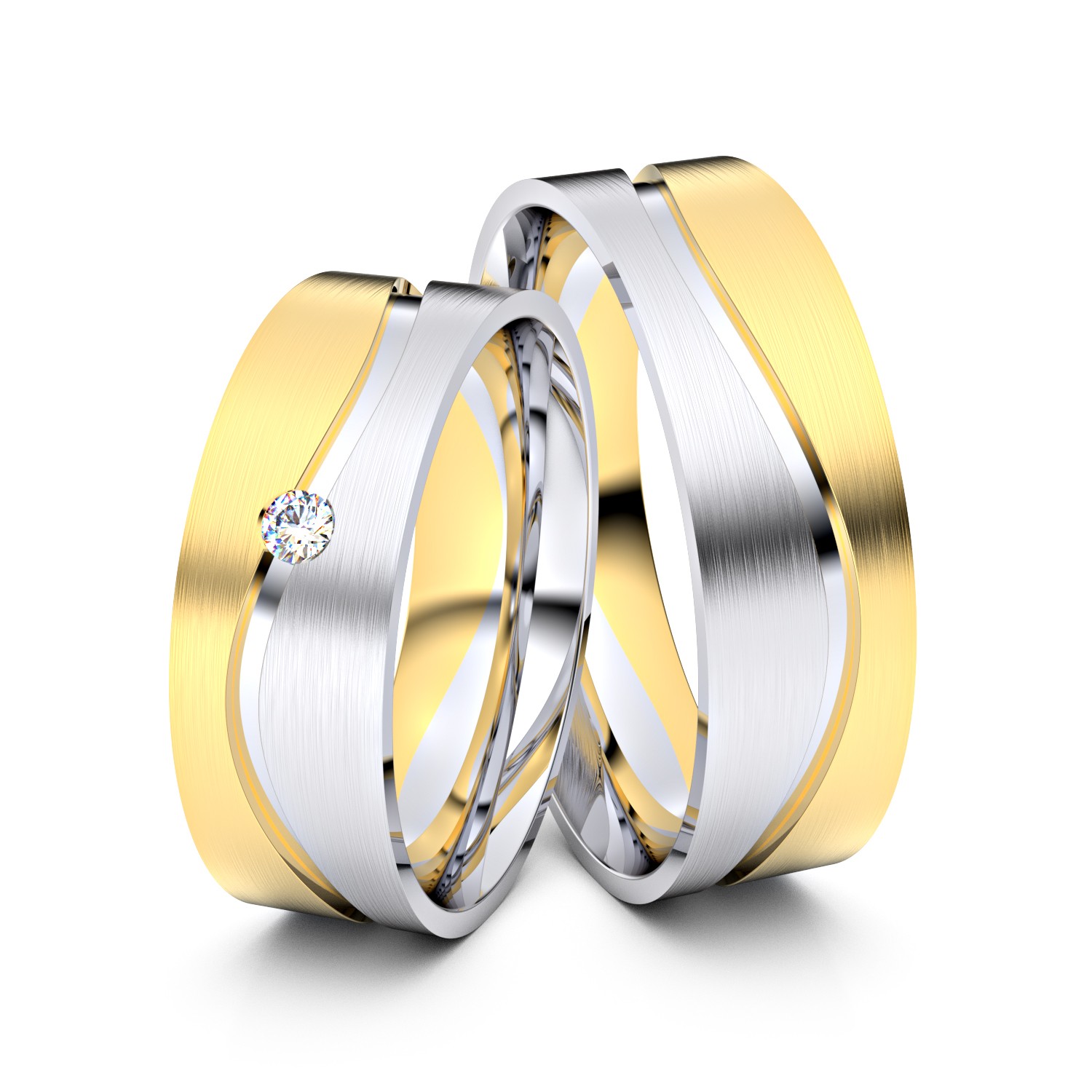Brillanten-Trauringe 333er Gelbgold-Weißgold – opt. mit Gravur, Farbe, wählbarer Reinheitsstufe & hochwertigem Holzetui Unkategorisiert online kaufen Brillanten-Trauringe 333er Gelbgold-Weißgold – opt. mit Gravur, Farbe, wählbarer Reinheitsstufe & hochwertigem Holzetui Unkategorisiert online kaufen