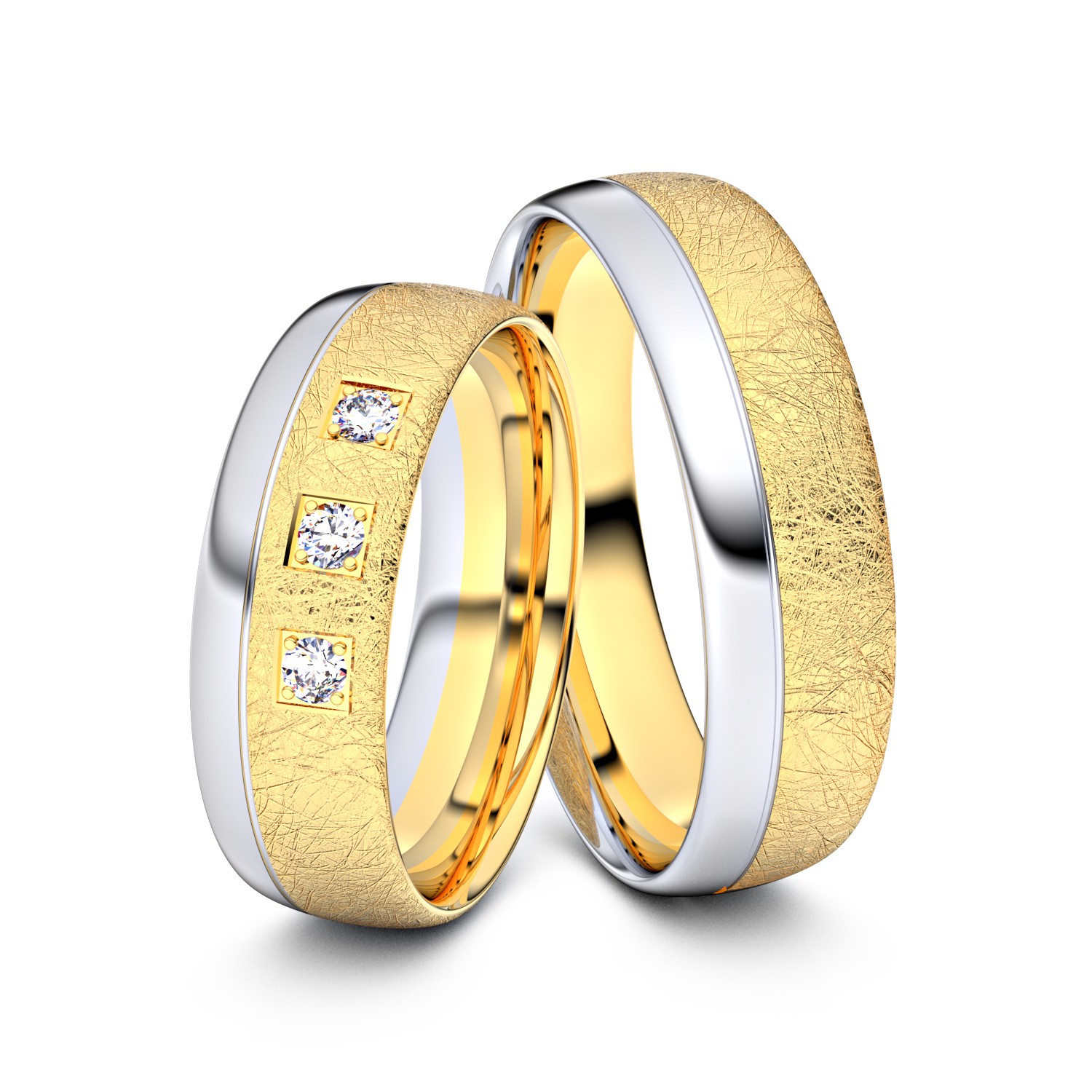 Brillanten-Trauringe 333er Gelbgold-Weißgold – opt. mit Gravur, Farbe, wählbarer Reinheitsstufe & hochwertigem Holzetui Unkategorisiert online kaufen Brillanten-Trauringe 333er Gelbgold-Weißgold – opt. mit Gravur, Farbe, wählbarer Reinheitsstufe & hochwertigem Holzetui Unkategorisiert online kaufen