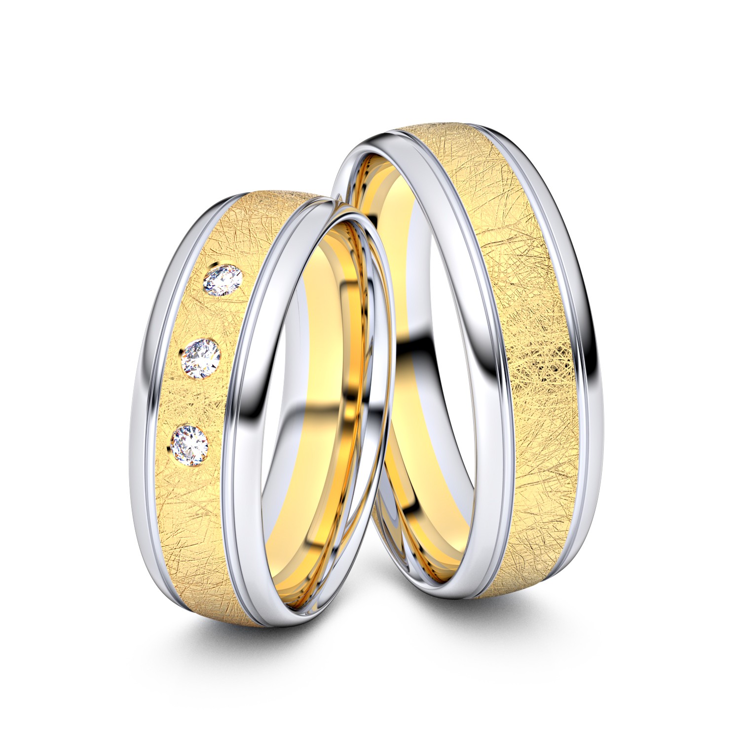 Brillanten-Trauringe 333er Gelbgold-Weißgold – opt. mit Gravur, Farbe, wählbarer Reinheitsstufe & hochwertigem Holzetui Unkategorisiert online kaufen Brillanten-Trauringe 333er Gelbgold-Weißgold – opt. mit Gravur, Farbe, wählbarer Reinheitsstufe & hochwertigem Holzetui Unkategorisiert online kaufen