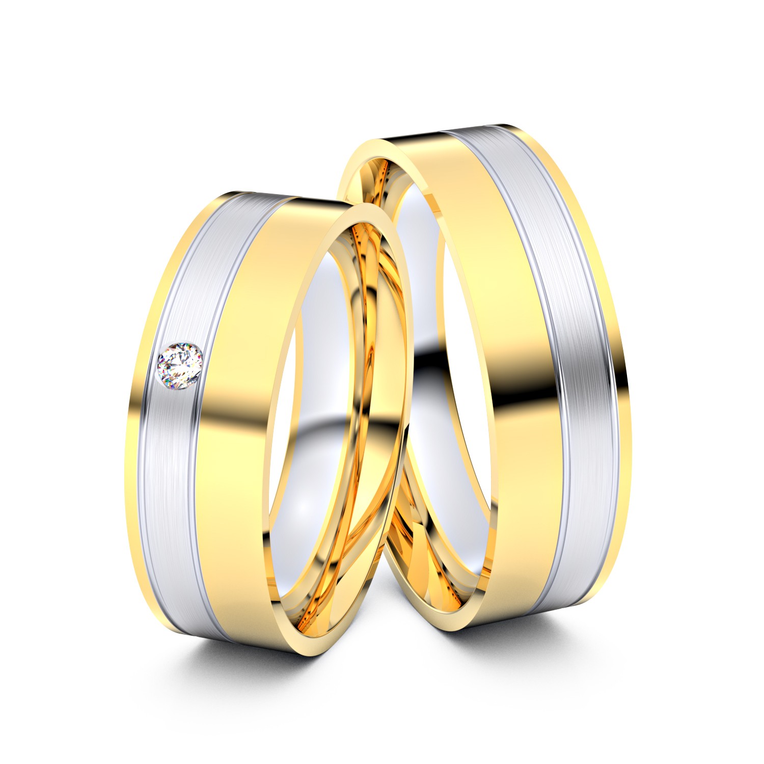 Brillanten-Trauringe 333er Gelbgold-Weißgold – opt. mit Gravur, Farbe, wählbarer Reinheitsstufe & hochwertigem Holzetui Unkategorisiert online kaufen Brillanten-Trauringe 333er Gelbgold-Weißgold – opt. mit Gravur, Farbe, wählbarer Reinheitsstufe & hochwertigem Holzetui Unkategorisiert online kaufen
