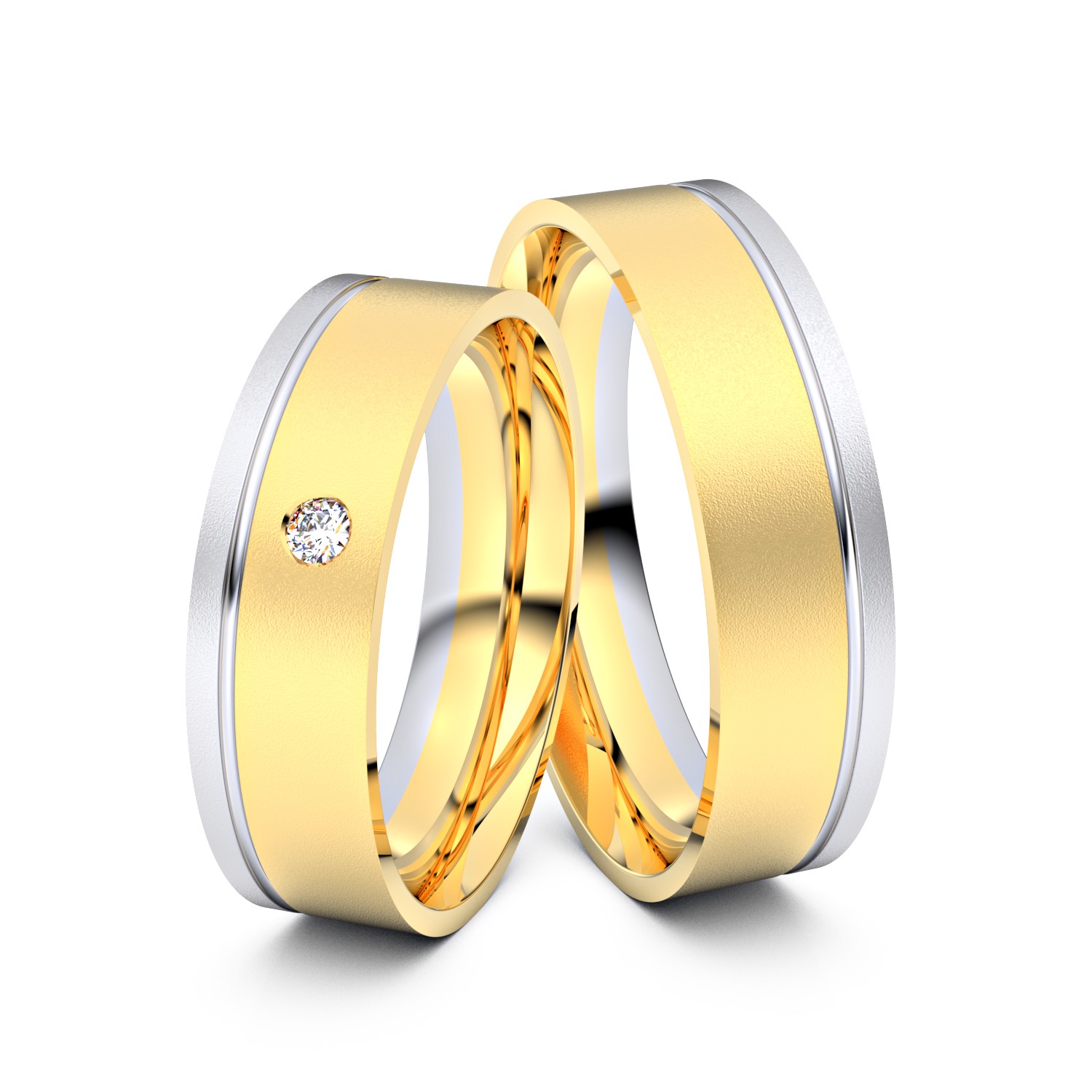 Brillanten-Trauringe 333er Gelbgold-Weißgold – opt. mit Gravur, Farbe, wählbarer Reinheitsstufe & hochwertigem Holzetui Unkategorisiert online kaufen Brillanten-Trauringe 333er Gelbgold-Weißgold – opt. mit Gravur, Farbe, wählbarer Reinheitsstufe & hochwertigem Holzetui Unkategorisiert online kaufen