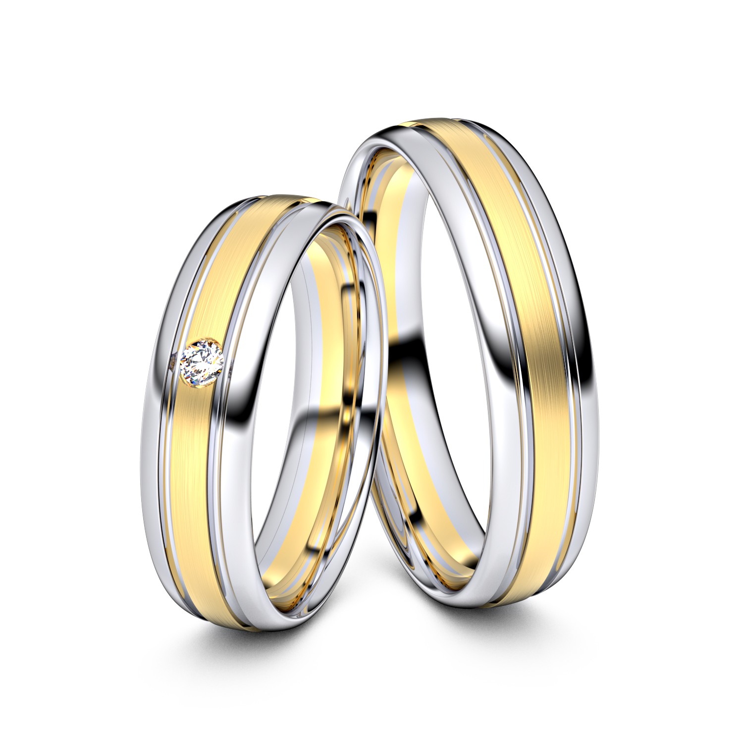 Brillanten-Trauringe 333er Gelbgold-Weißgold – opt. mit Gravur, Farbe, wählbarer Reinheitsstufe & hochwertigem Holzetui Unkategorisiert online kaufen Brillanten-Trauringe 333er Gelbgold-Weißgold – opt. mit Gravur, Farbe, wählbarer Reinheitsstufe & hochwertigem Holzetui Unkategorisiert online kaufen