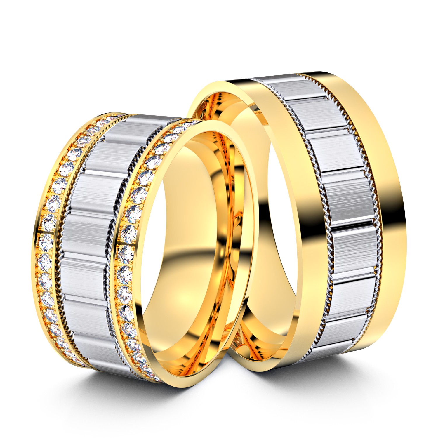 Brillanten-Trauringe 333er Gelbgold-Weißgold – opt. mit Gravur, Farbe, wählbarer Reinheitsstufe & hochwertigem Holzetui Unkategorisiert online kaufen Brillanten-Trauringe 333er Gelbgold-Weißgold – opt. mit Gravur, Farbe, wählbarer Reinheitsstufe & hochwertigem Holzetui Unkategorisiert online kaufen