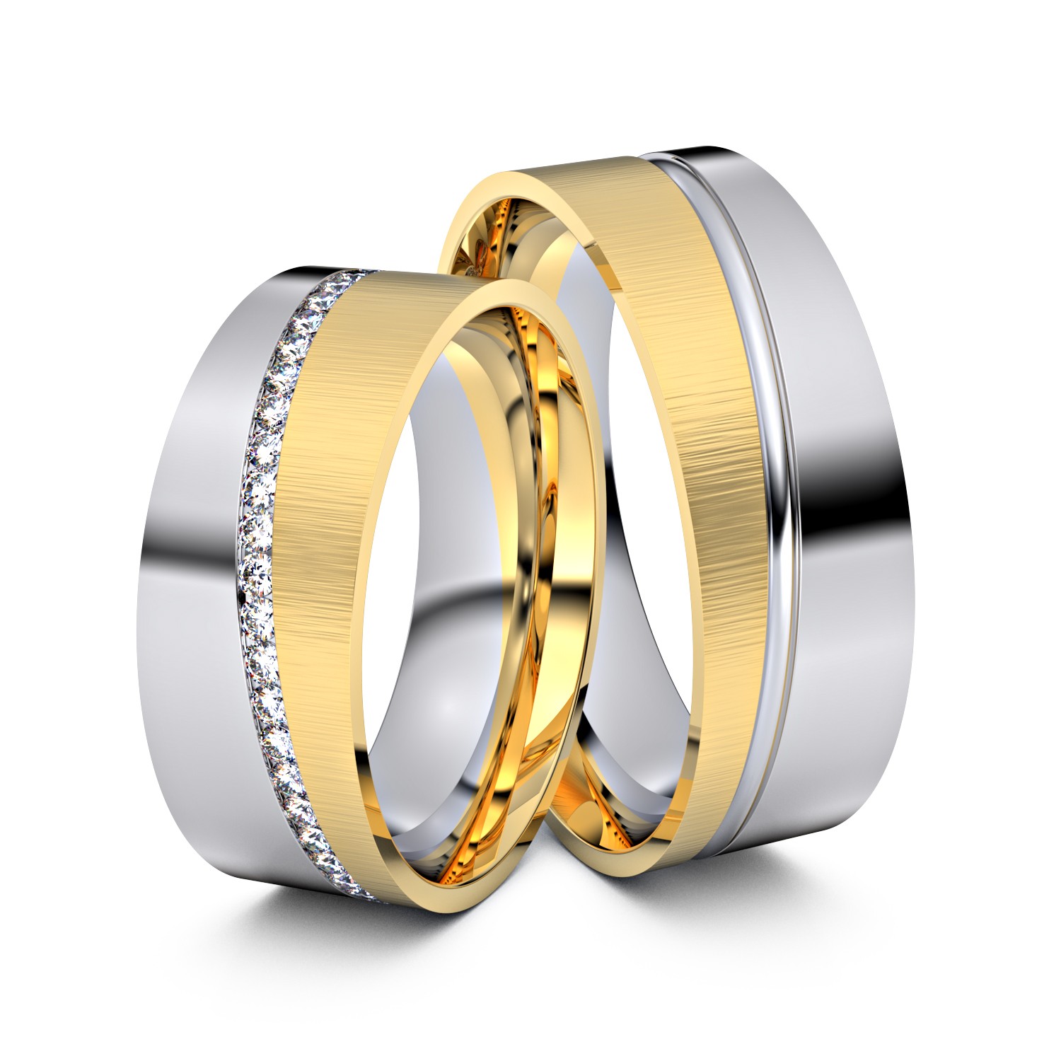 Brillanten-Trauringe 333er Gelbgold-Weißgold – opt. mit Gravur, Farbe, wählbarer Reinheitsstufe & hochwertigem Holzetui Unkategorisiert online kaufen Brillanten-Trauringe 333er Gelbgold-Weißgold – opt. mit Gravur, Farbe, wählbarer Reinheitsstufe & hochwertigem Holzetui Unkategorisiert online kaufen