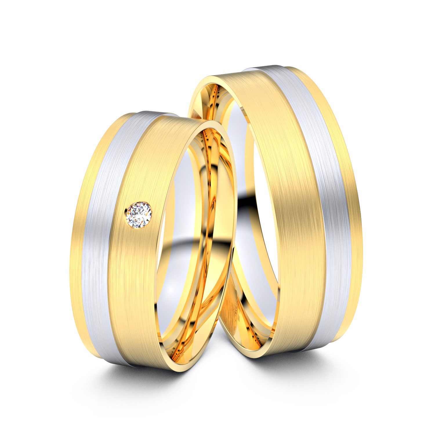 Brillanten-Trauringe 333er Gelbgold-Weißgold – opt. mit Gravur, Farbe, wählbarer Reinheitsstufe & hochwertigem Holzetui Unkategorisiert online kaufen Brillanten-Trauringe 333er Gelbgold-Weißgold – opt. mit Gravur, Farbe, wählbarer Reinheitsstufe & hochwertigem Holzetui Unkategorisiert online kaufen