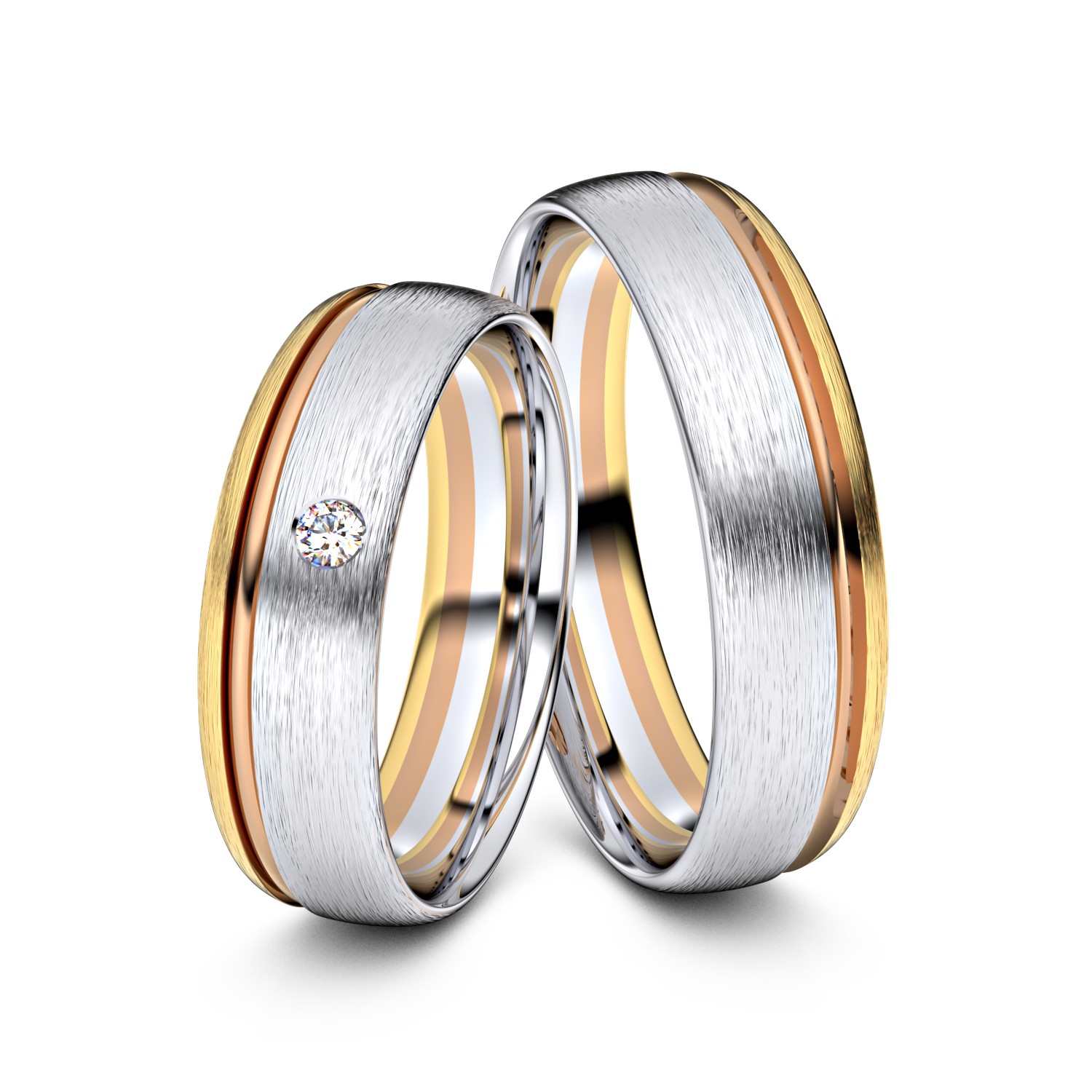 Brillanten-Trauringe 333er Gelbgold-Weissgold-Rotgold – opt. mit Gravur, Farbe, wählbarer Reinheitsstufe & hochwertigem Holzetui Unkategorisiert online kaufen