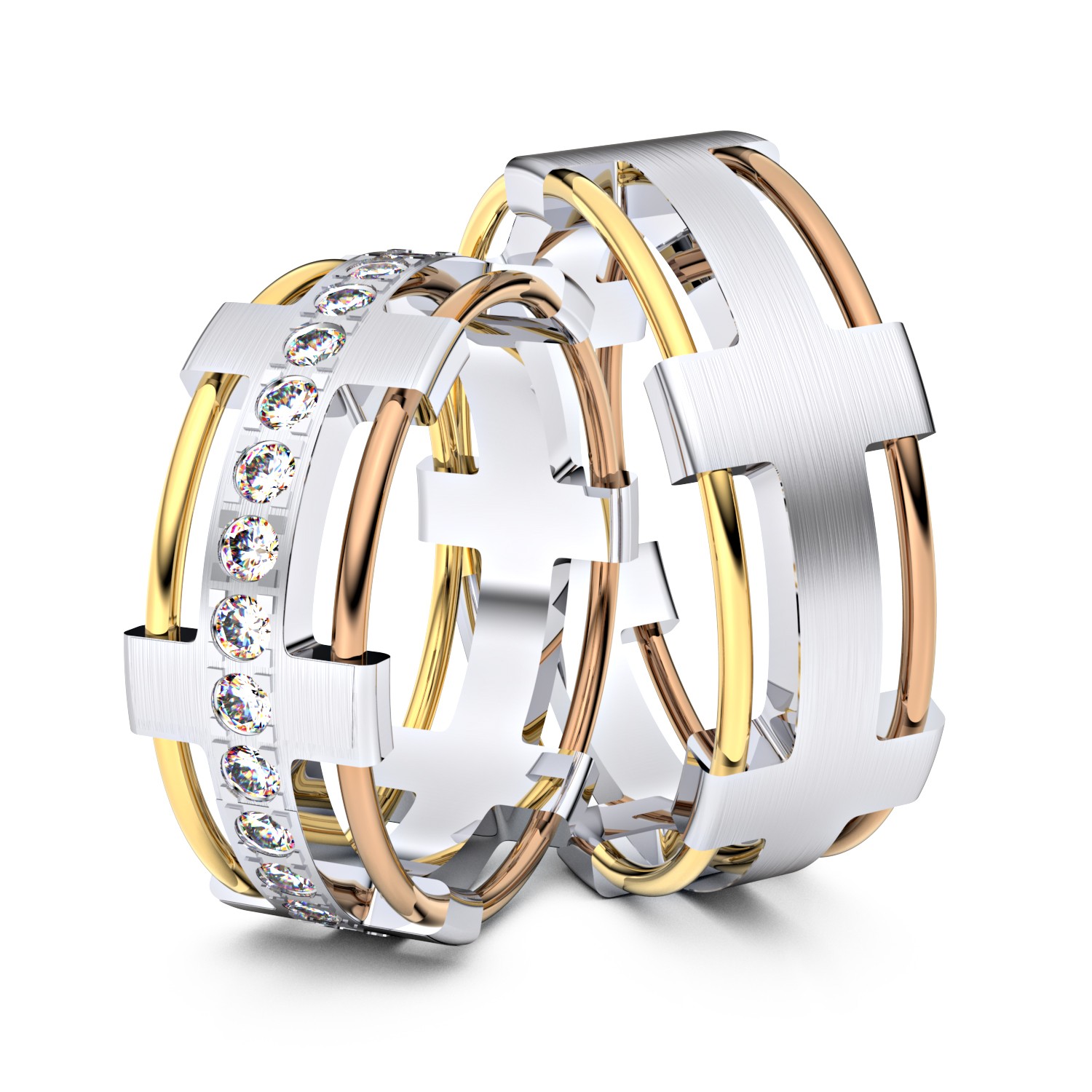 Brillanten-Trauringe 333er Gelbgold-Weissgold-Rotgold – opt. mit Gravur, Farbe, wählbarer Reinheitsstufe & hochwertigem Holzetui Unkategorisiert online kaufen