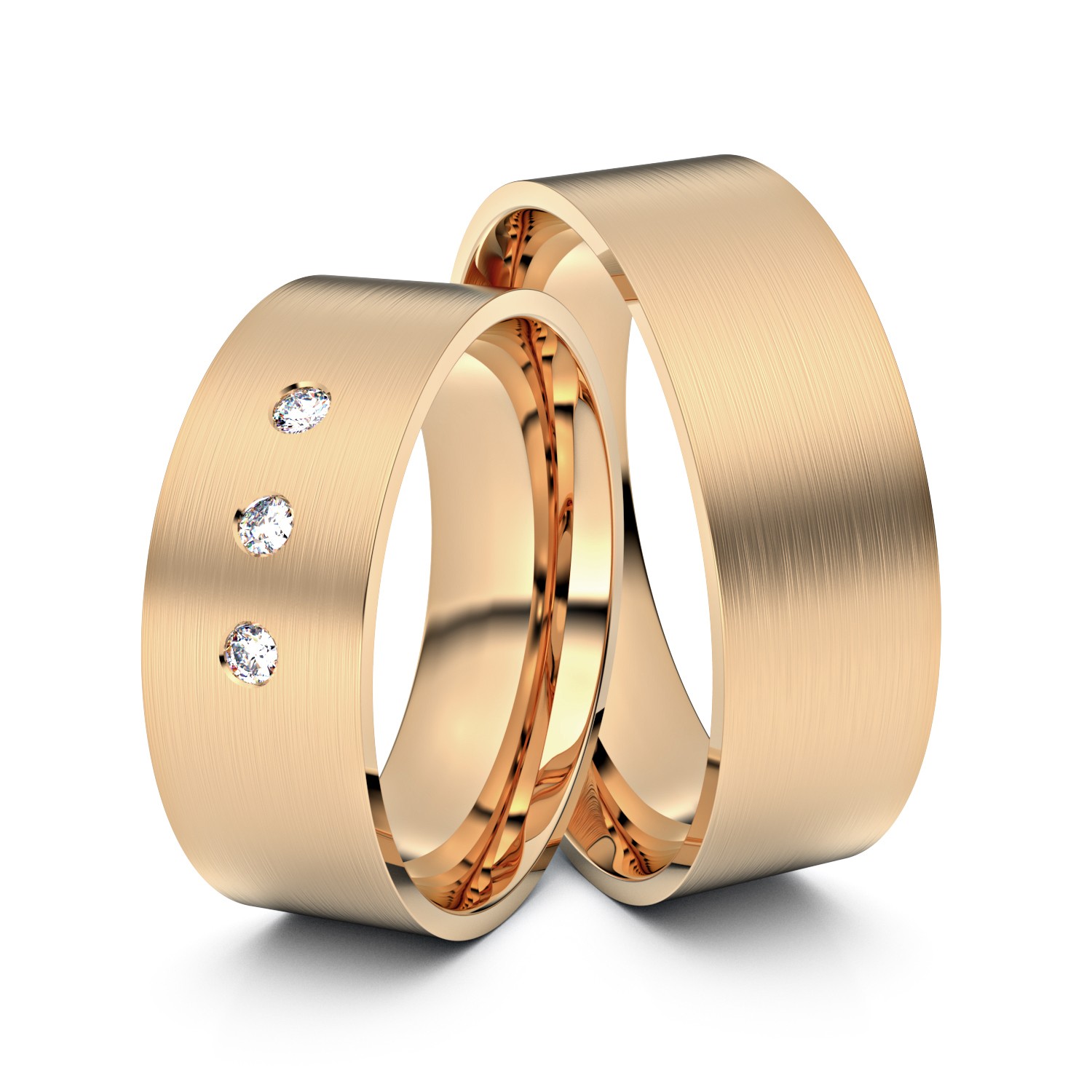 Brillanten-Trauringe 333er Roségold – opt. mit Gravur, Farbe, wählbarer Reinheitsstufe & hochwertigem Holzetui Unkategorisiert online kaufen