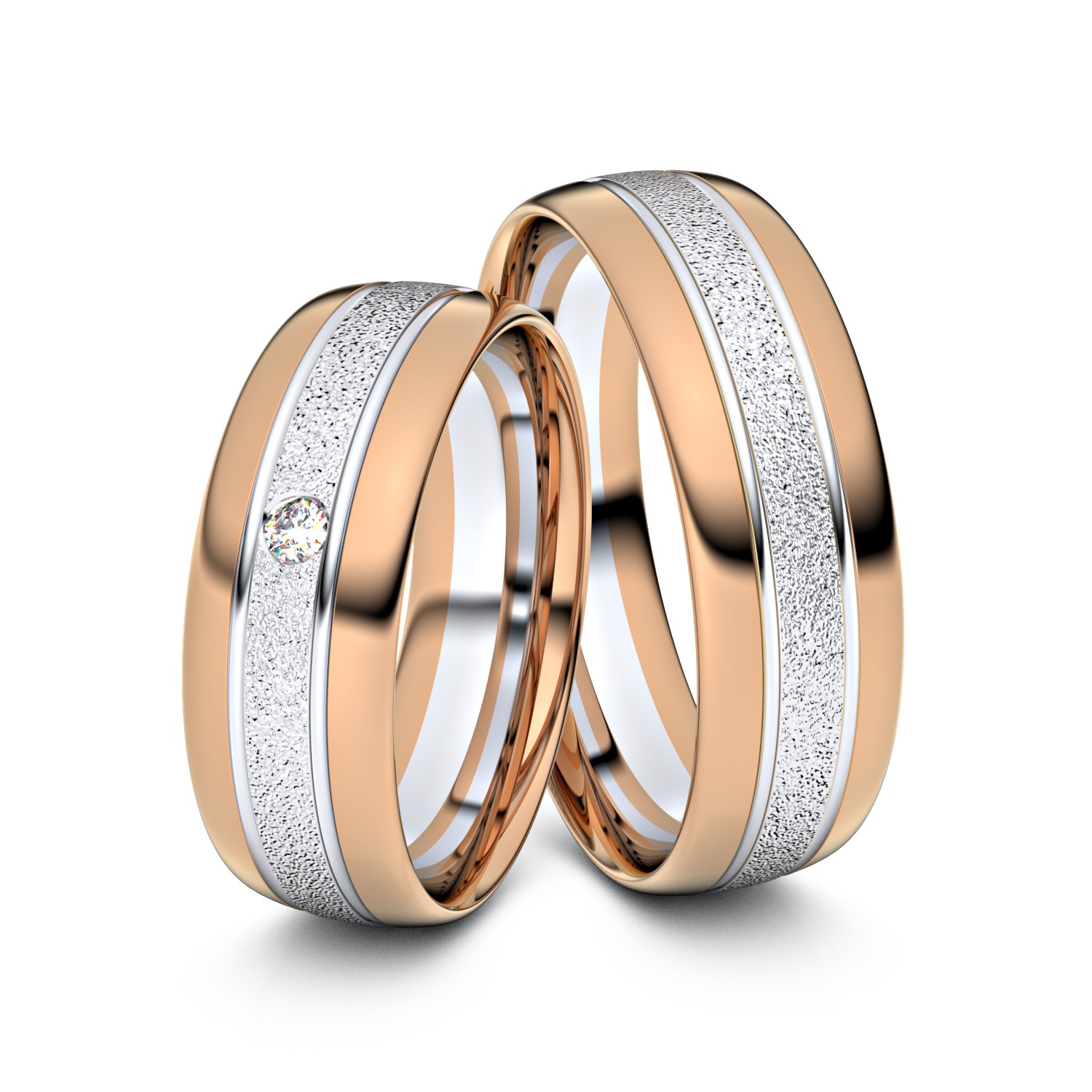 Brillanten-Trauringe 333er Rotgold-Weißgold – opt. mit Gravur, Farbe, wählbarer Reinheitsstufe & hochwertigem Holzetui Unkategorisiert online kaufen Brillanten-Trauringe 333er Rotgold-Weißgold – opt. mit Gravur, Farbe, wählbarer Reinheitsstufe & hochwertigem Holzetui Unkategorisiert online kaufen