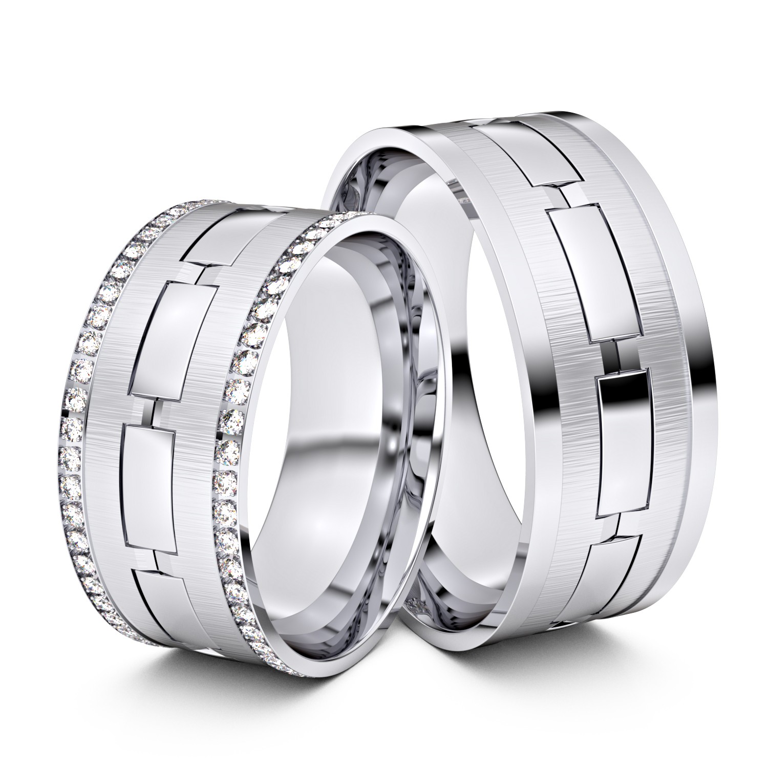 Brillanten-Trauringe 333er Weißgold – opt. mit Gravur, Farbe, wählbarer Reinheitsstufe & hochwertigem Holzetui Unkategorisiert online kaufen