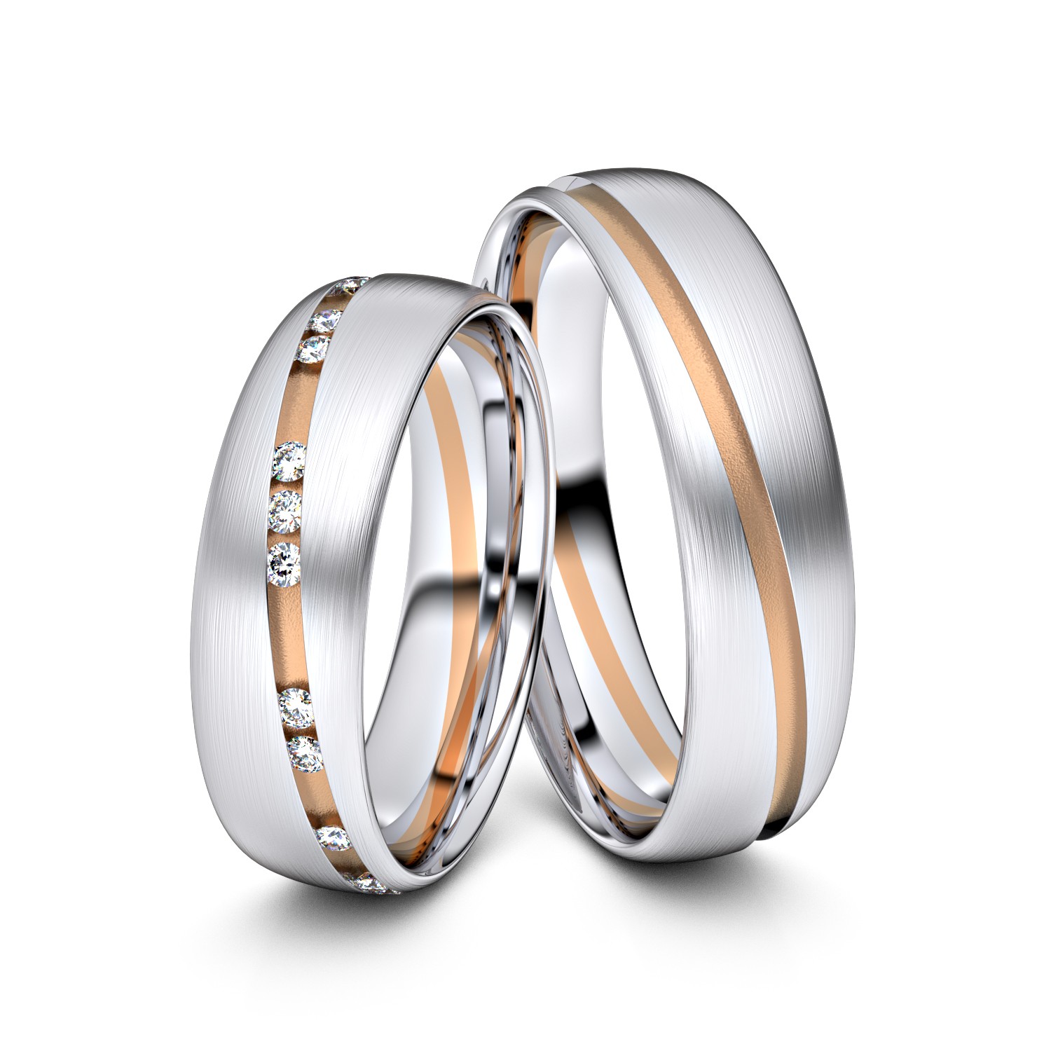 Brillanten-Trauringe 333er Weißgold-Rotgold – opt. mit Gravur, Farbe, wählbarer Reinheitsstufe & hochwertigem Holzetui Unkategorisiert online kaufen Brillanten-Trauringe 333er Weißgold-Rotgold – opt. mit Gravur, Farbe, wählbarer Reinheitsstufe & hochwertigem Holzetui Unkategorisiert online kaufen
